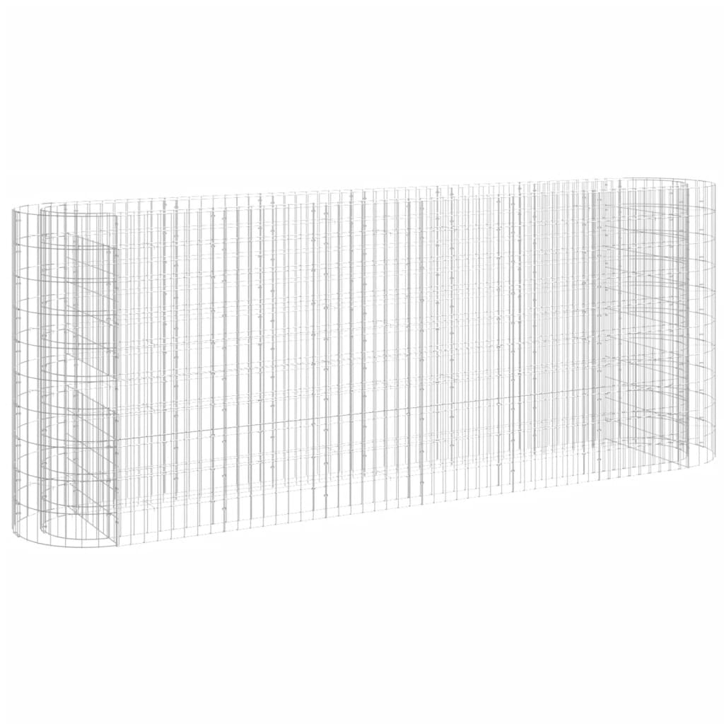 Planter Vidaxl Gabion zvedl 260x50x100 cm galvanizované železo