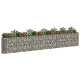 Plantador de Gabion Vidaxl elevado 610x50x100 cm de hierro galvanizado