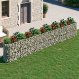 Plantador de Gabion Vidaxl elevado 610x50x100 cm de hierro galvanizado