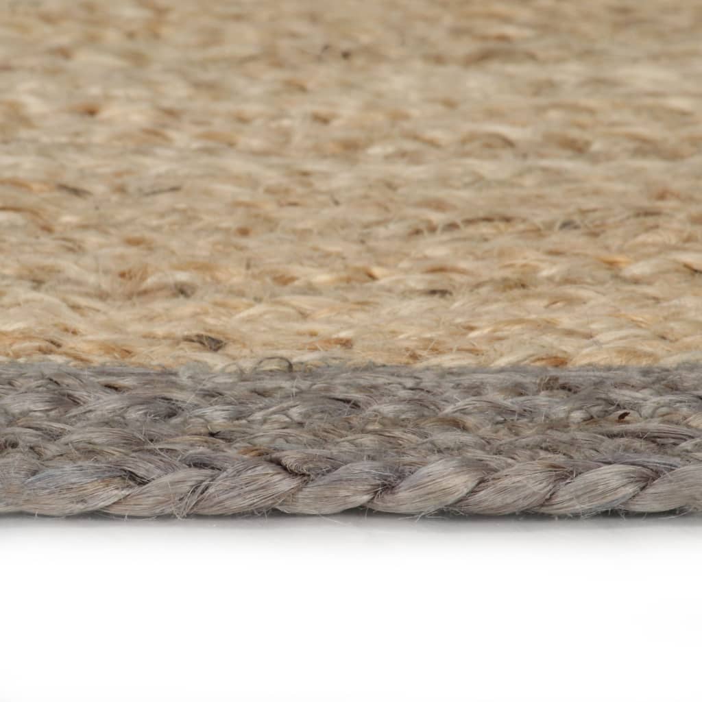 Vidaxl rug handmade with gray edge 180 cm jute