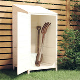 Vidaxl Garden Shed 55x52x112 cm pevná borovice bílá