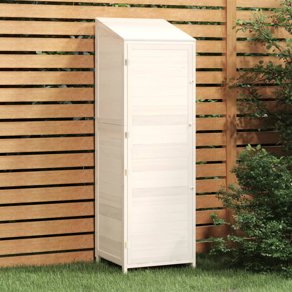 Vidaxl Garden Shed 55x52x174,5 cm stałą sosną białą