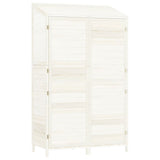 Vidaxl Garden Shed 102x52x174.5 cm de pino sólido blanco