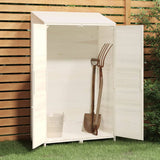 Vidaxl Garden Shed 102x52x174.5 cm de pino sólido blanco