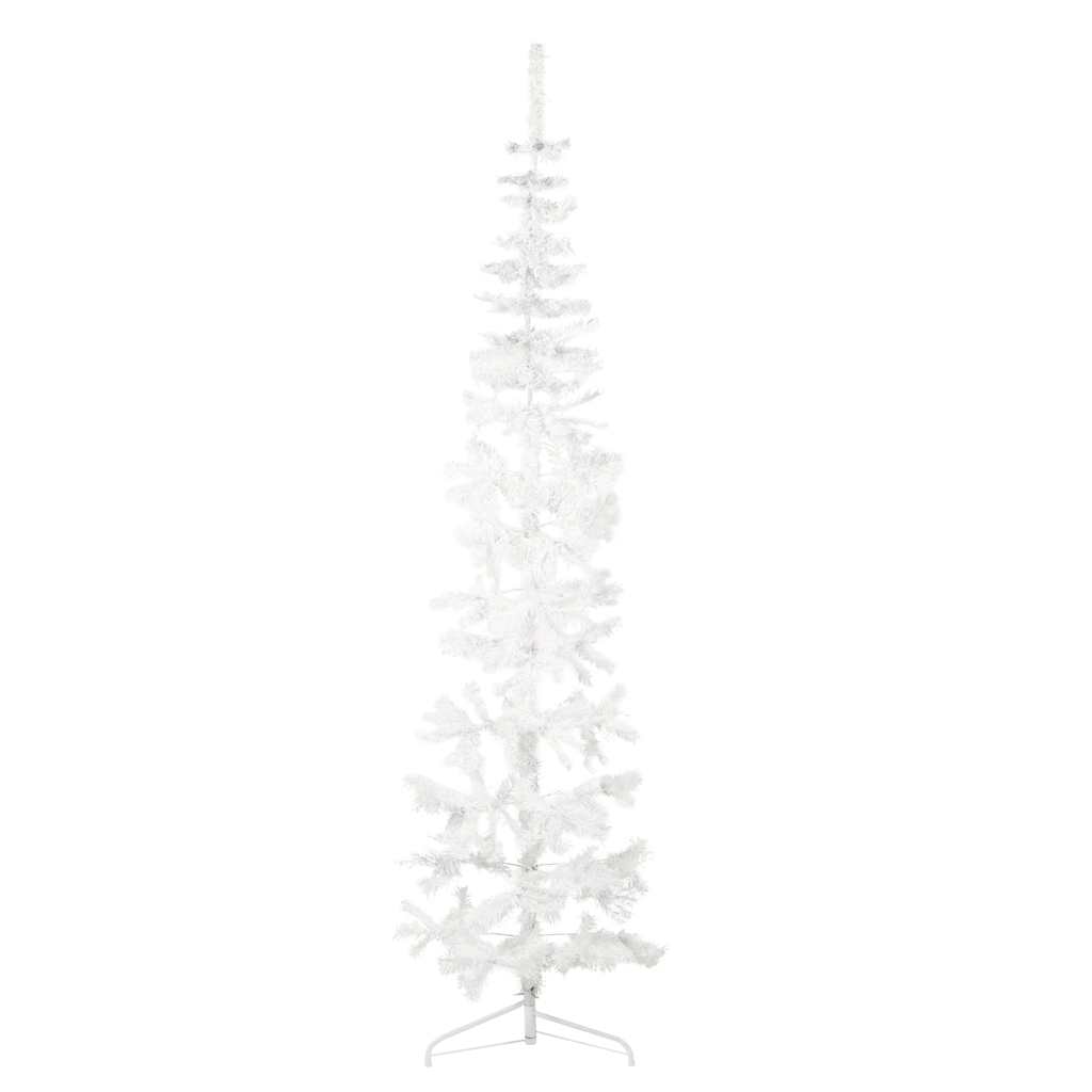 Vidaxl Kunstkerstboom hälften med standard smal 210 cm vit