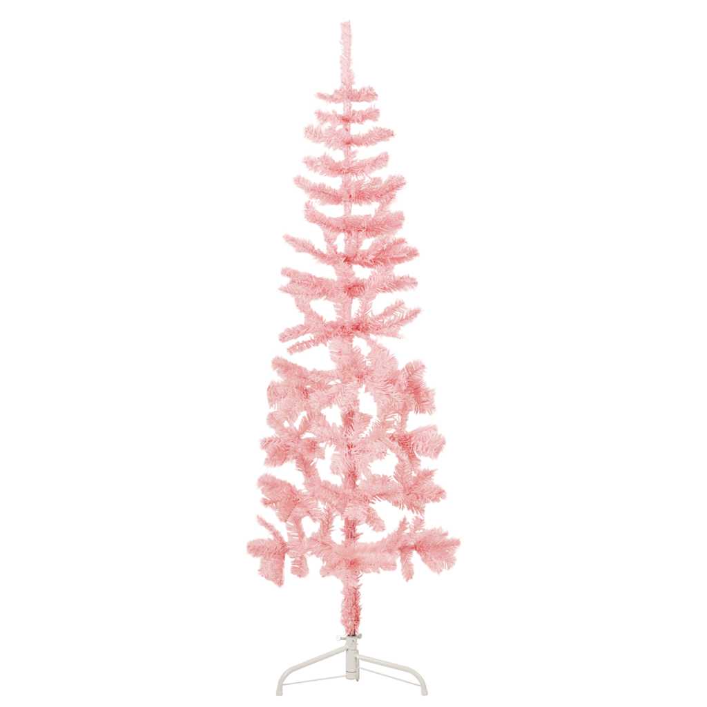 Vidaxl Kunstkerstboom Half with standard narrow 120 cm pink