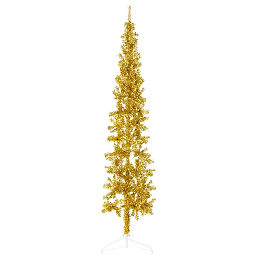 Vidaxl Kunstkerstboom metà con color oro a 180 cm stretto standard