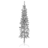 Vidaxl Kunstkerstboom hälften med standard smal 180 cm silverfärgad