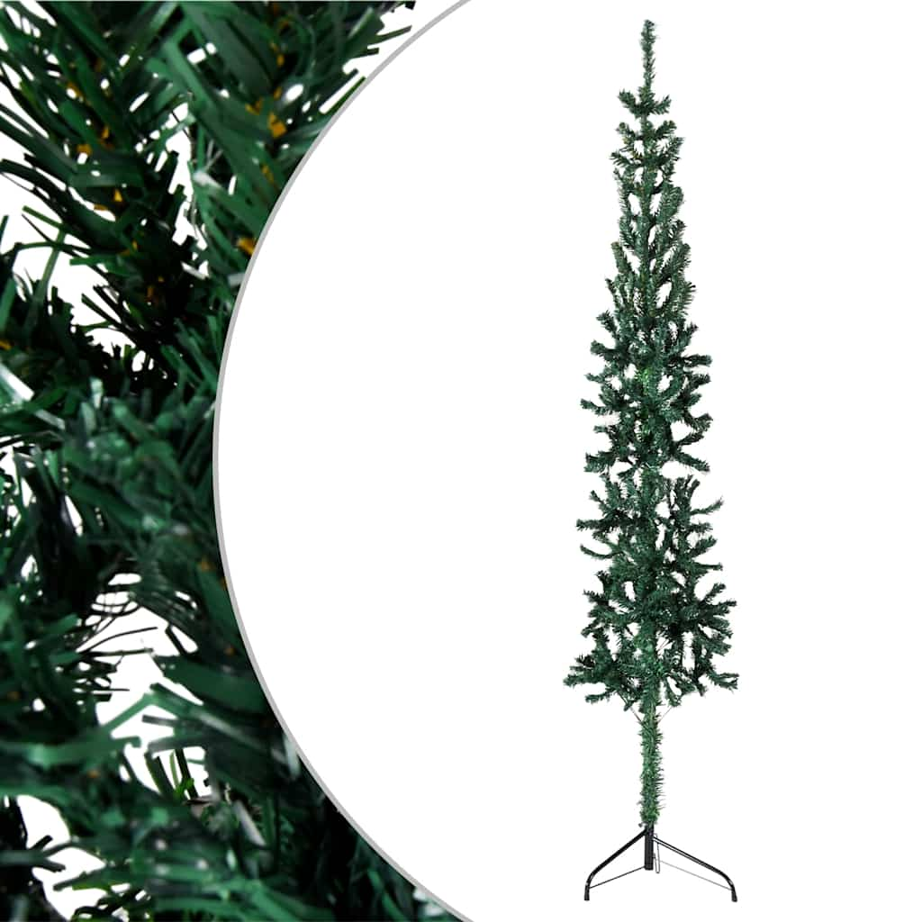 Vidaxl Kunstkerstboom połowa ze standardowym wąskim zielonym 150 cm