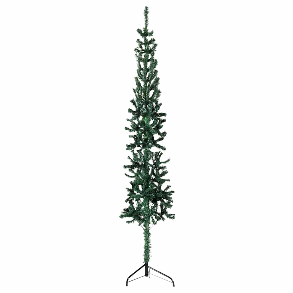 Vidaxl Kunstekerstboom Halschent mat Standard schmuel 240 cm gréng