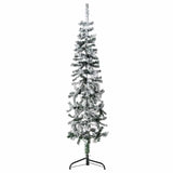 Vidaxl Kunstkerstboom Half with snow narrow 150 cm