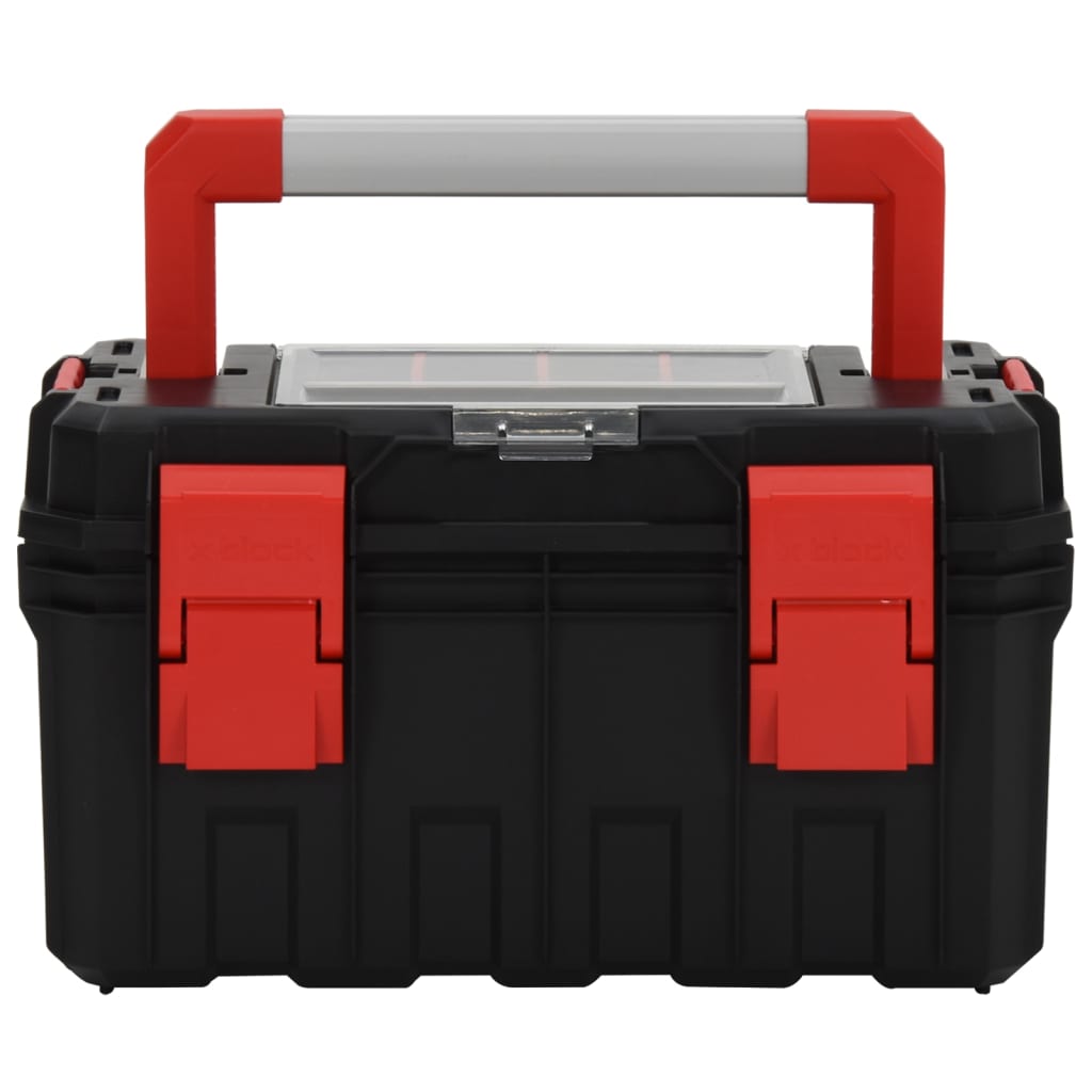 Vidaxl toolbox 45x28x26.5 cm black and red