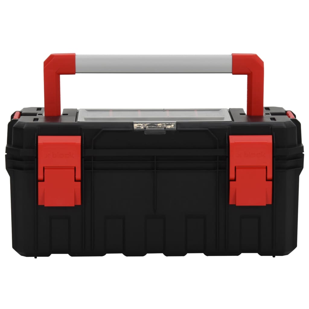 Vidaxl Toolbox 55x28x26.5 cm svart och rött