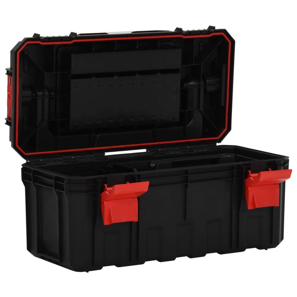 Vidaxl Toolbox 55x28x26.5 cm czarno -czerwony