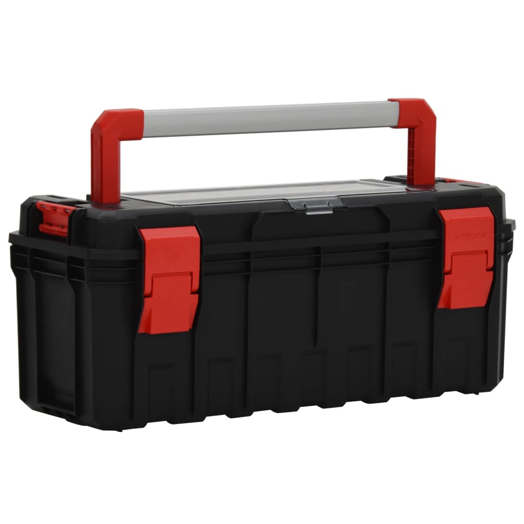 Vidaxl Toolbox 65x28x31.5 cm črna in rdeča