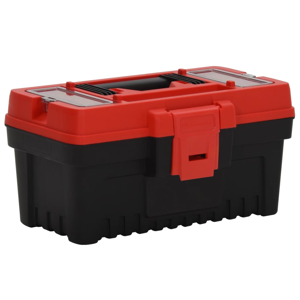 Vidaxl 2 ST Boîtes à outils Polypropène noir et rouge