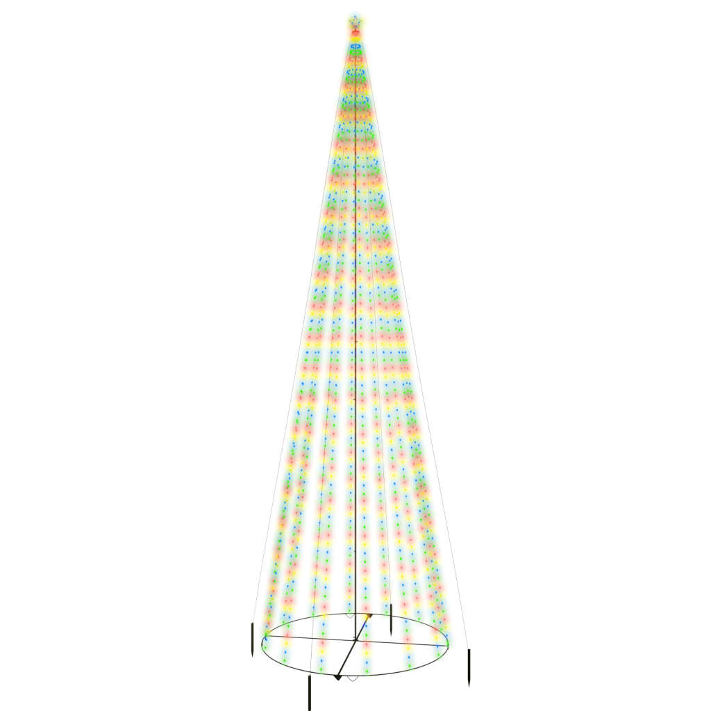 Vidaxl KegelKerstboom 1134 LED mad z večkoločnimi 230x800 cm