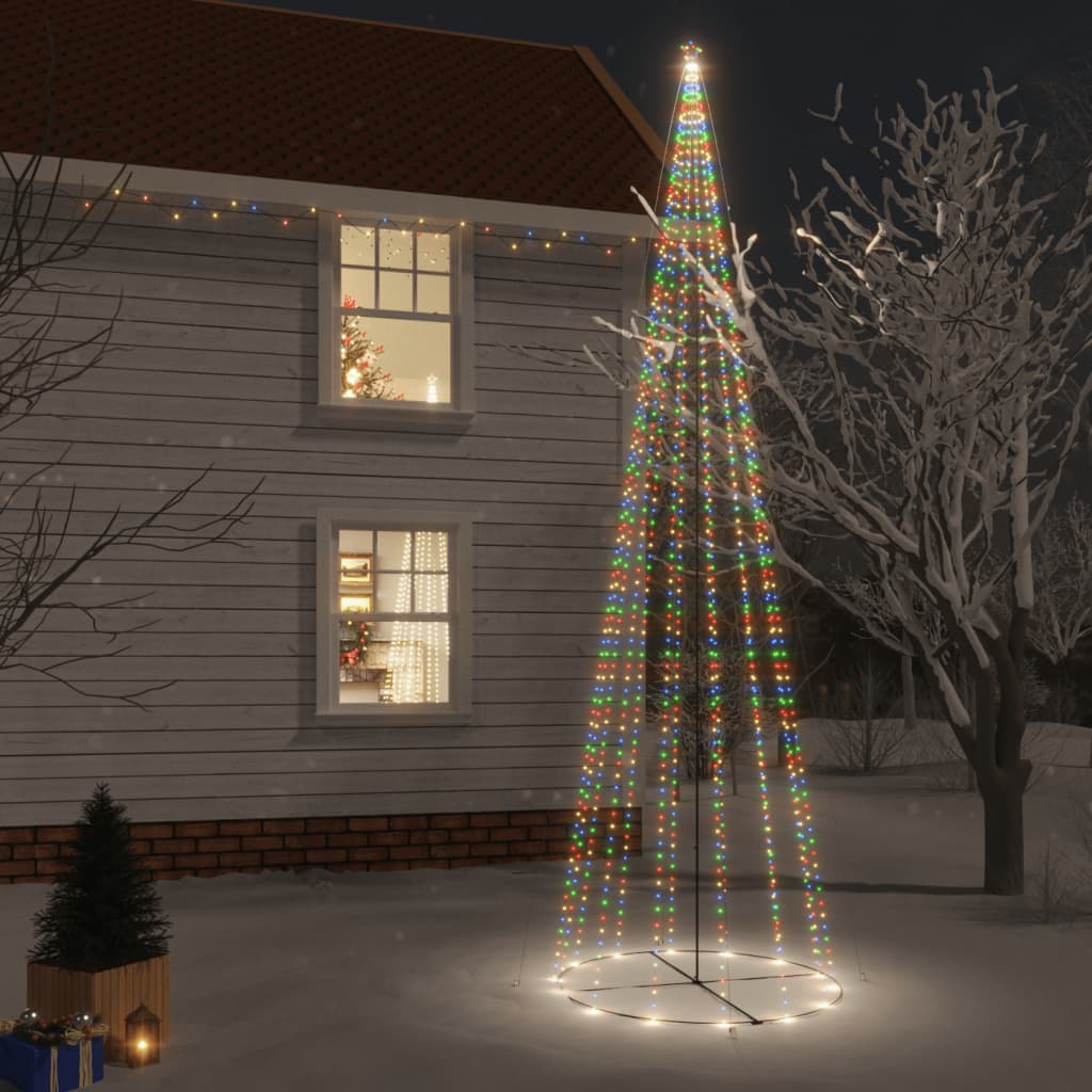 Vidaxl KegelKerstboom 1134 LED mad z večkoločnimi 230x800 cm