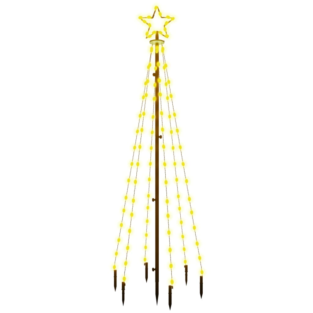 Vidaxl Christmas Tree s pozemním kolíkem 108 LED diody teplý bílý 180 cm