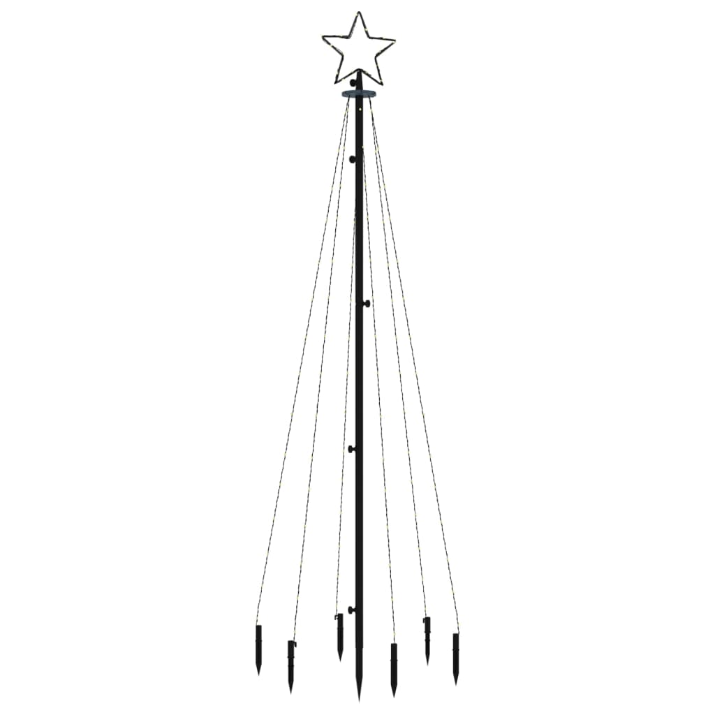 Vidaxl Christmas Tree s pozemním kolíkem 108 LED diody teplý bílý 180 cm