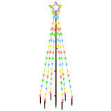 Vidaxl Christmas tree with ground pin 108 LEDs multi -colored 180 cm