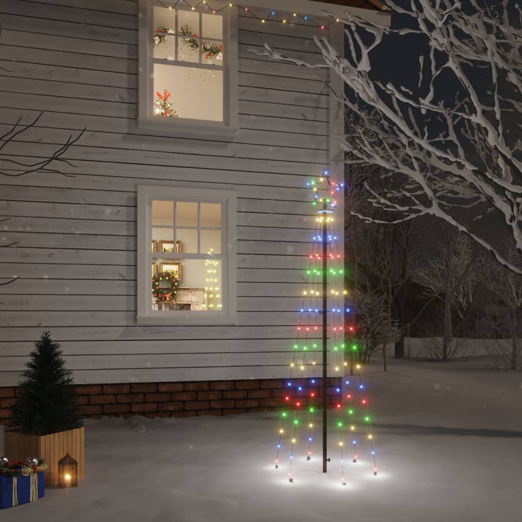 Vidaxl Christmas tree with ground pin 108 LEDs multi -colored 180 cm