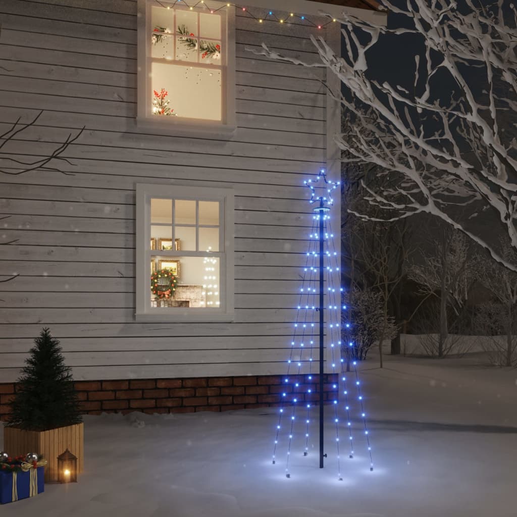 Vidaxl julgran med markstift 108 lysdioder blå 180 cm