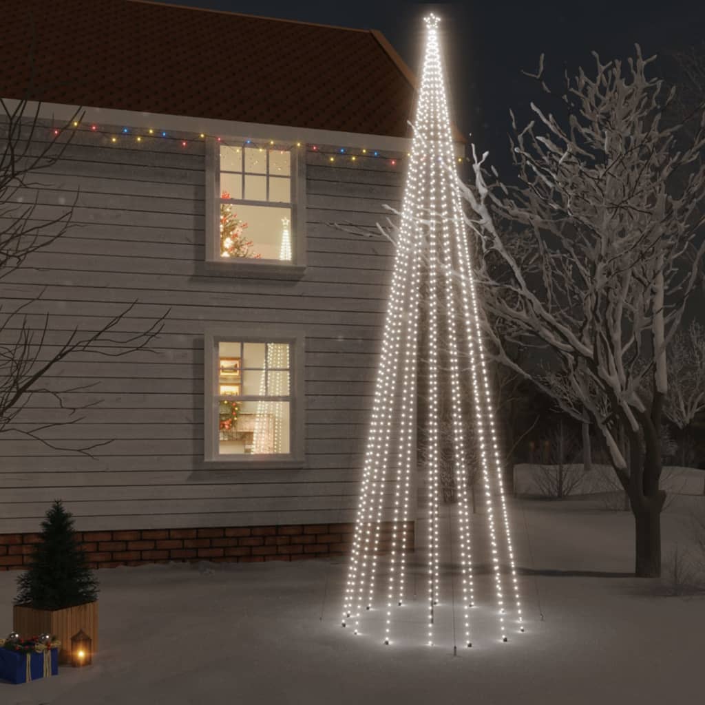 Vidaxl Christmas Tree se zemním špendlíkem 1134 LED diody studené bílé 800 cm