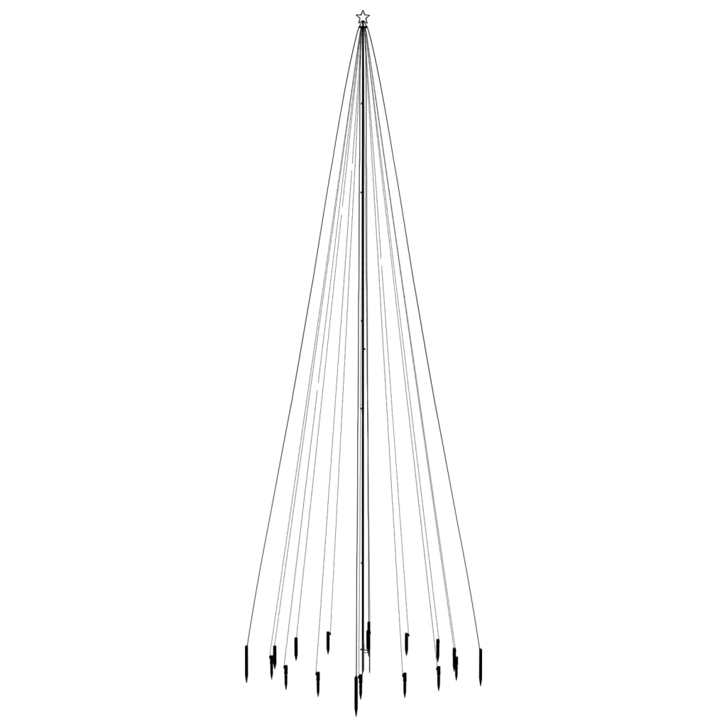 Vidaxl julgran med markstift 1134 lysdioder flerfärgade 800 cm