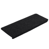 Vidaxl tappetini per autoadesivo 15 st 65x24.5x3,5 cm nero