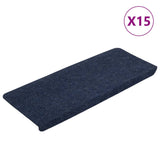 Vidaxl stair mats self -adhesive 15 st 65x24.5x3.5 cm blue