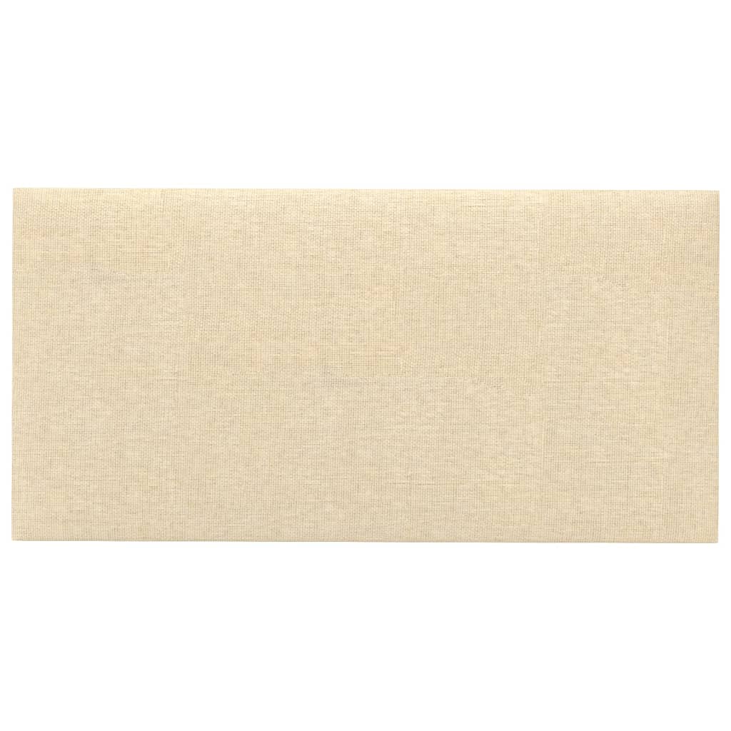 Panneaux muraux Vidaxl 12 PCS 0,54 m² 30x15 cm Crème de tissu -Colore