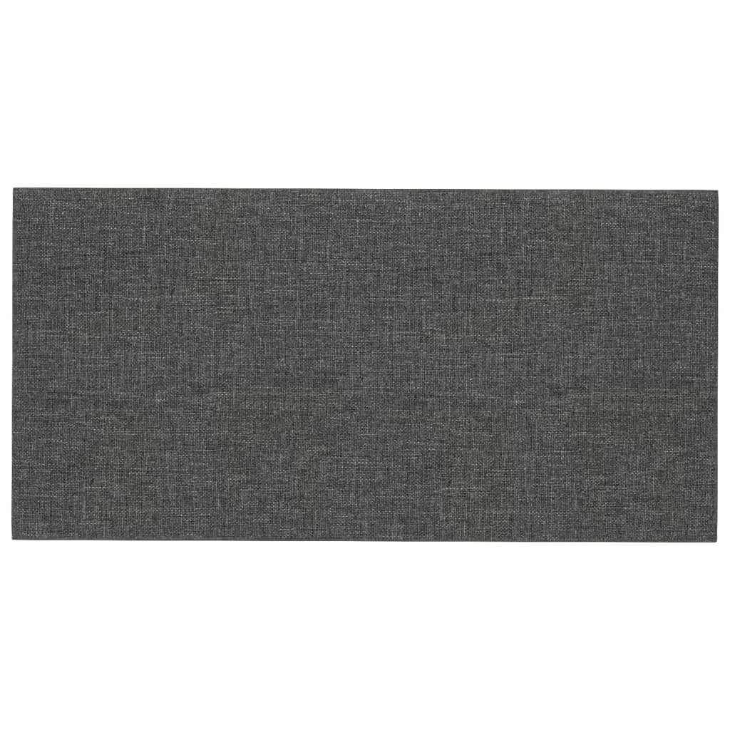 Pannelli a parete Vidaxl 12 pezzi 0,54 m² 30x15 cm tessuto grigio scuro