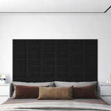 Paneles de pared Vidaxl 12 PCS 0.54 m² 30x15 cm de tela negra