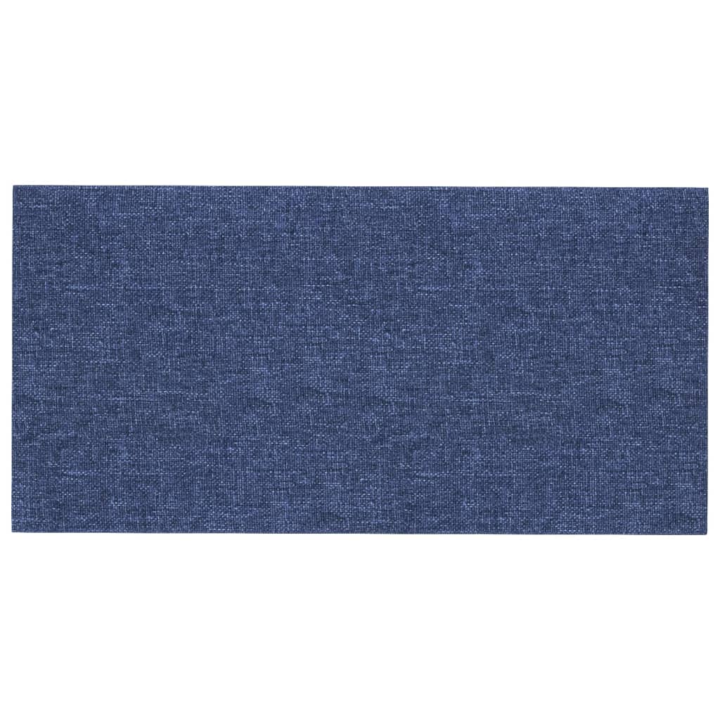 VidaXL Wandpanelen 12 st 0,54 m² 30x15 cm stof blauw