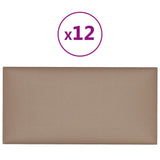 Panneaux muraux vidaxl 12 pcs 0,54 m² 30x15 cm en cuir art cappuccinocolide