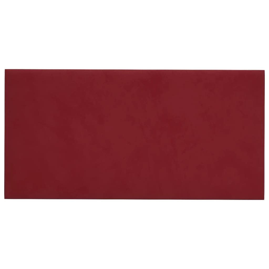 Paneles de pared Vidaxl 12 PCS 0.54 m² 30x15 cm Velvet Wine Red