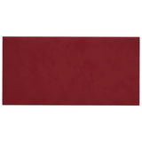 VIDAXL -Wandpaneele 12 Stcs 0,54 m² 30 x 15 cm Samtweinrot rot