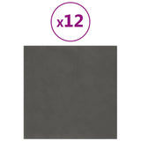 Pannelli a parete Vidaxl 12 ST 1,08 m² 30x30 cm Grigio scuro