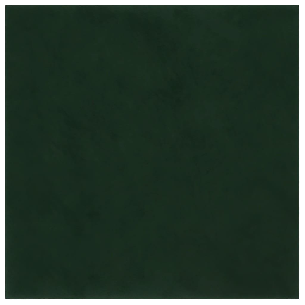 Panneaux muraux vidaxl 12 st 1,08 m² 30x30 cm Velvet vert foncé