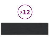 Vidaxl -Wandplatten 12 ST 1,08 m² 60x15 cm Samt Schwarz