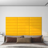 Vidaxl Wall panels 12 st 1.08 m² 60x15 cm velvet yellow