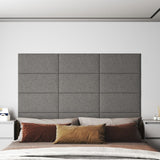 Paneles de pared Vidaxl 12 st 2.16 m² 60x30 cm de tela gris claro