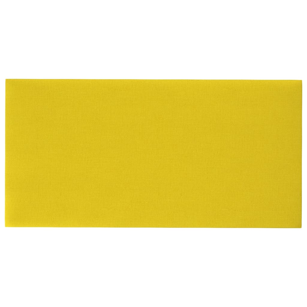 Panneaux muraux Vidaxl 12 ST 2,16 M² 60x30 cm Tissu jaune clair