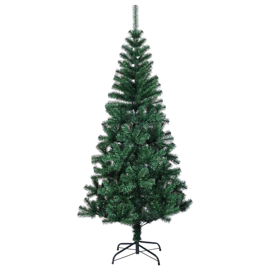 Vidaxl Kunstkerstboom med iriserande ändar 210 cm PVC Green