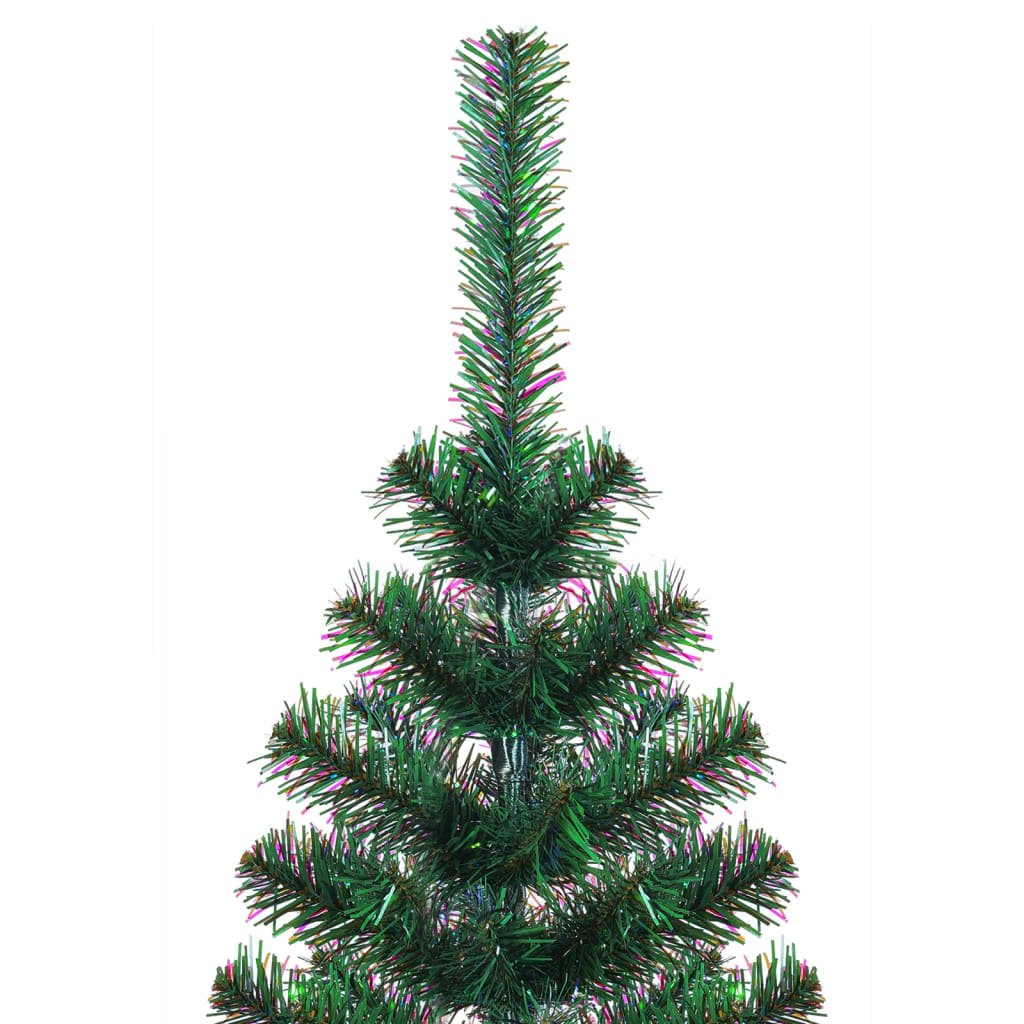 Vidaxl Kunstkerstboom med iriserande ändar 210 cm PVC Green