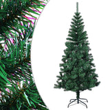 Vidaxl Kunstkerstboom z iridescentnimi konci 240 cm PVC zelena