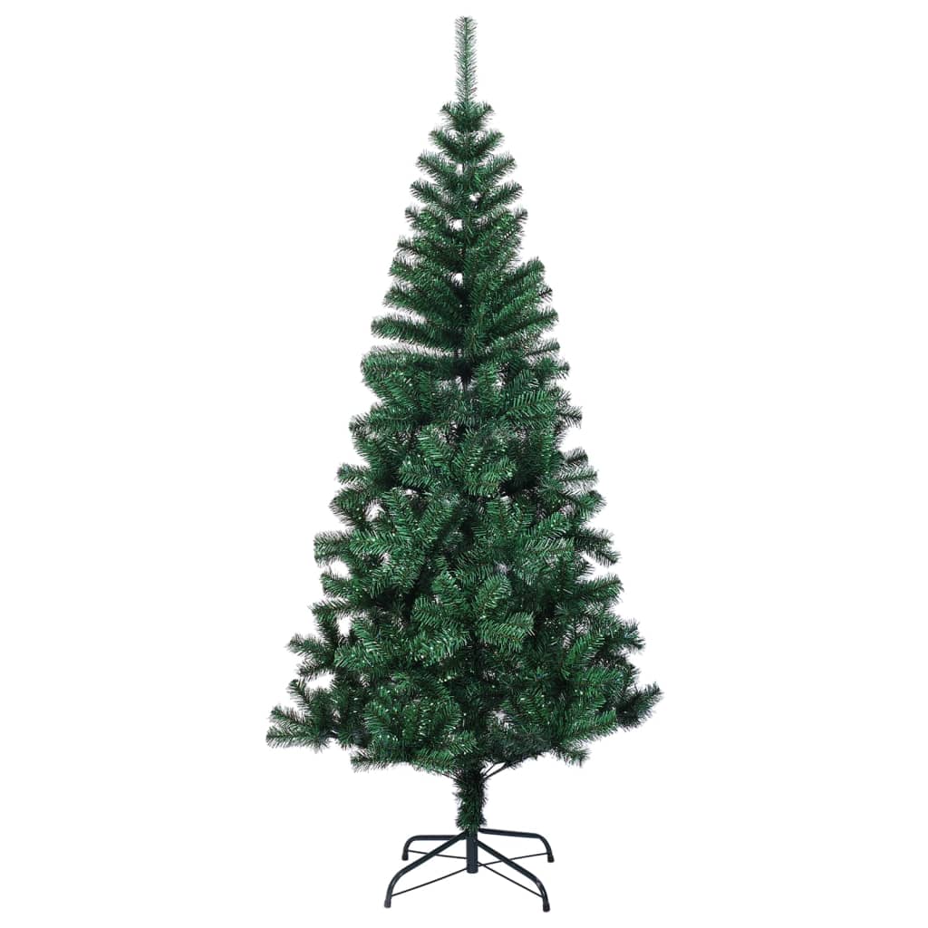 Vidaxl Kunstkerstboom z iridescentnimi konci 240 cm PVC zelena