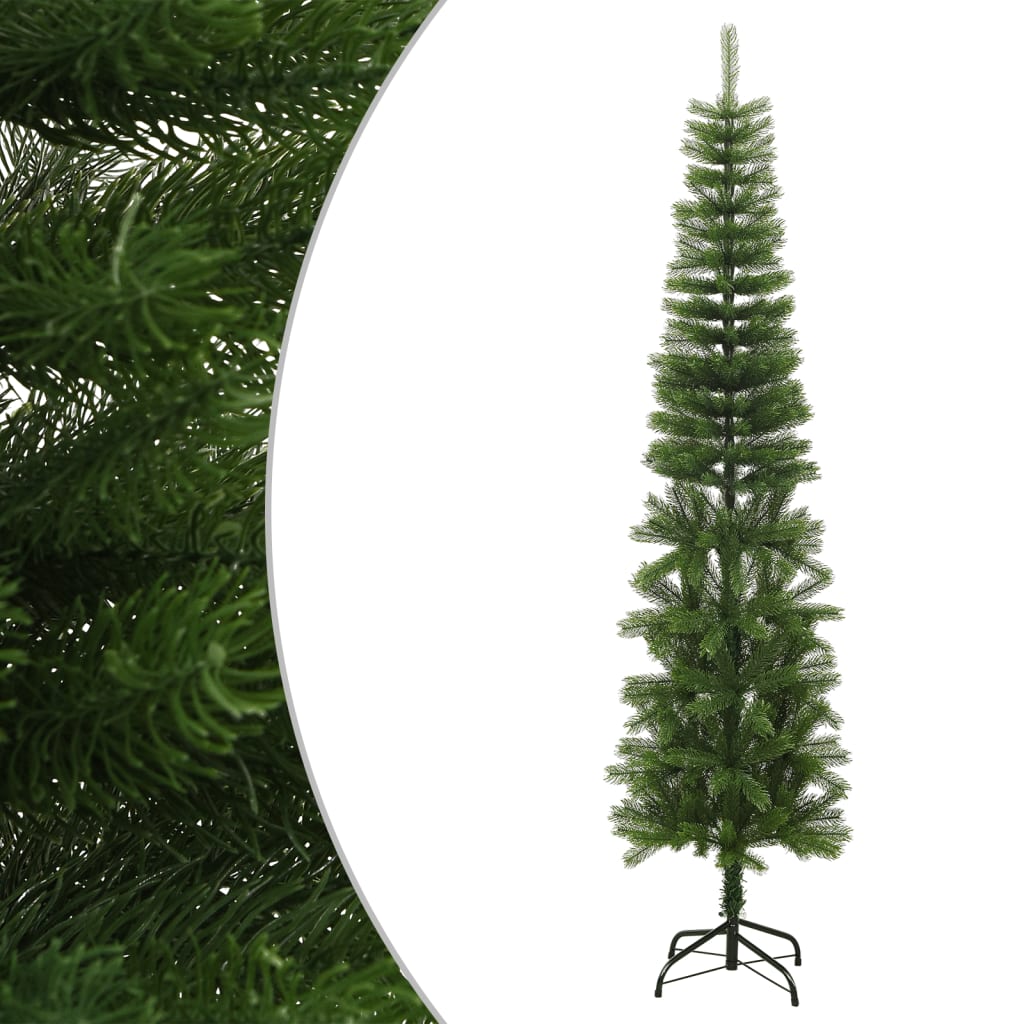 Vidaxl kunstkerstboom ze standardowym wąskim 240 cm PE