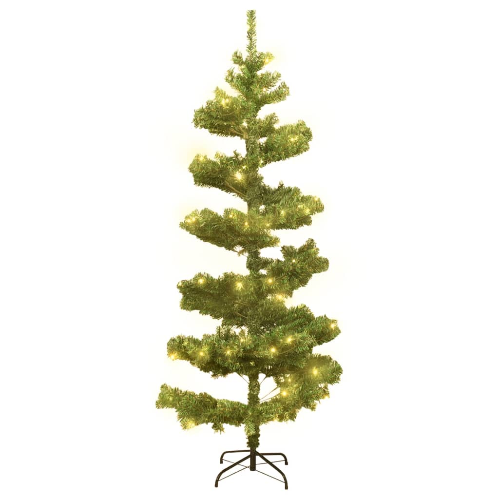 Vidaxl Kunstkerstboom con iluminación y estándar de 150 cm PVC Green